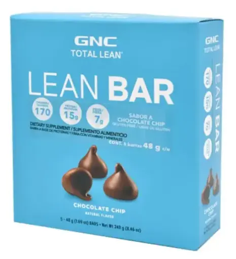Lean Bar Barra de Proteína GNC Total Lean Chocolate 5 Paquetes 
